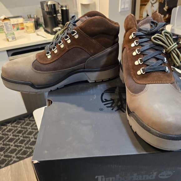 Timberland Goretex Waterproof Outdoor Field Boots Dark brown Nubuck MENS SIZE 10 - Picture 5 of 16